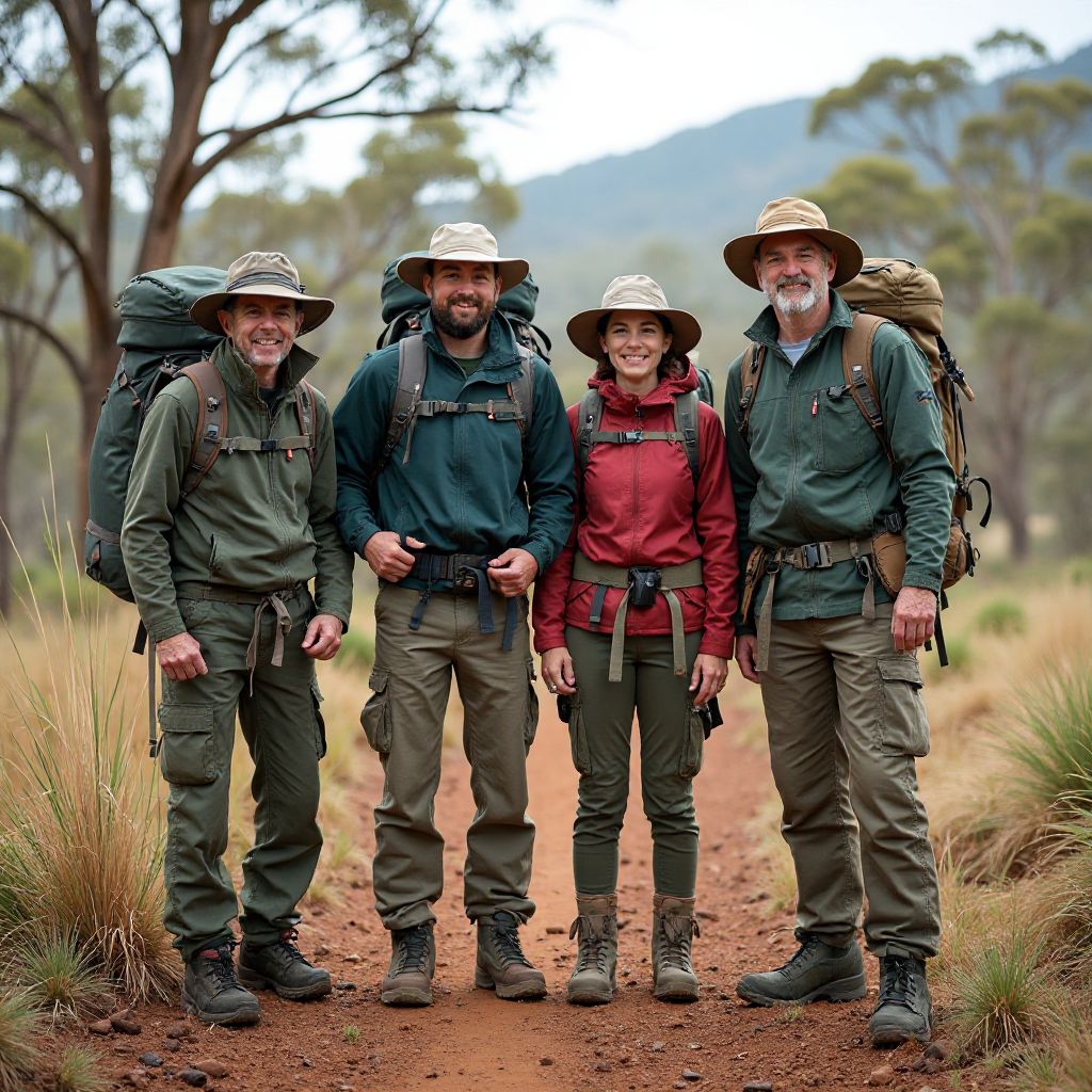 Professional hiking guides team